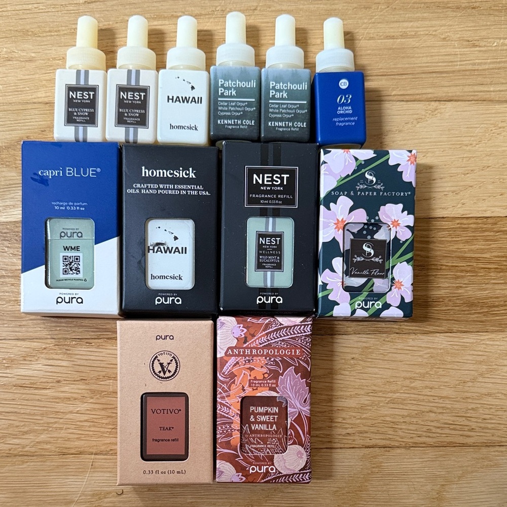 Fragrance Oil and Candle Set with Nest and Homesick